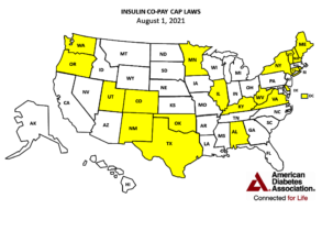 Insulin Copay Cap Map
