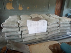 Cement for the foundation of the new building