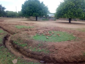The site of the new building, marked and dug