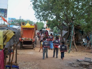 Cart highlighted for begging Alms.