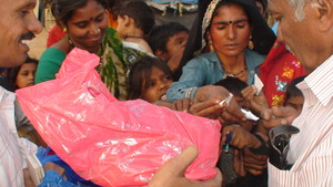 distributing the kit in a wrapped cover