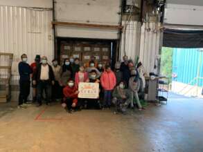 Volunteers after a container loading in NH!