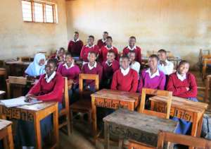 Hostel girls in class