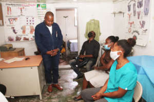 Prayer before the start Covid 19 Mobile Clinic