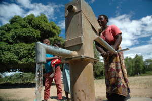 A functioning borehole in Malawi