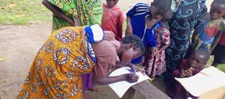 People filling sample collection consent forms