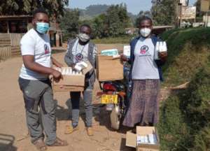 CTPH distributing equipment to VCTFs in Rubuguri