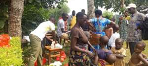 Our team collecting samples from people