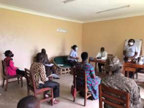 Dr Gladys addressing VCTFs in Buhoma Town Council