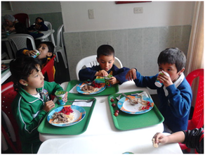 Children taking their lunch