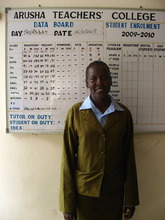 Prisca at teacher's training college