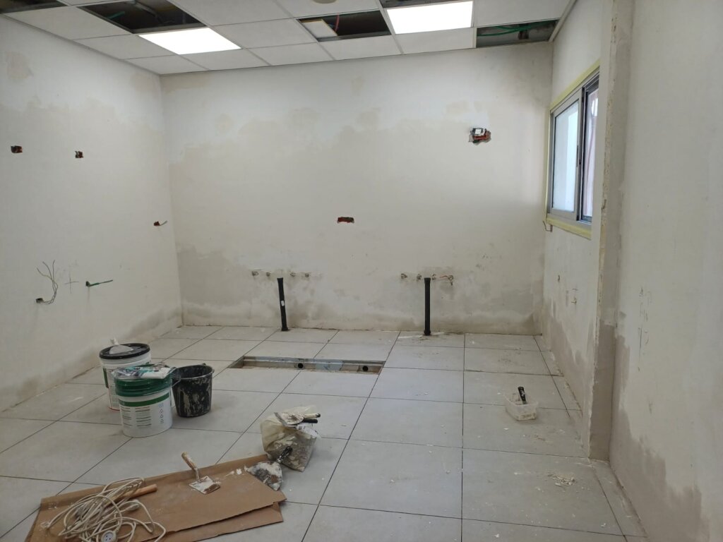 work in progress in the kitchen