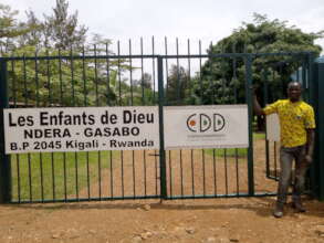 Felicien poses at EDD gate