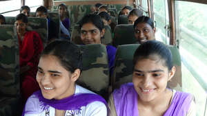 Blossom Bus girls on their way to college!