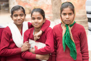 Blossom Bus riders at school