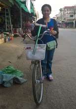 Ratana and her bicycle!