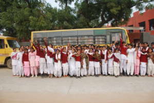 Blossom Bus students jump for joy!