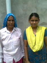 Sangita, with her proud grandmother