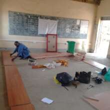 Koro - setting up the cabinetry of the PC lab