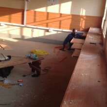 Setting up of the cabinetry of the PC Lab Koro