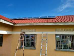 Newly installed solar panels