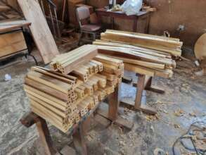 Cabinetry for the desktops and keyboard commenced
