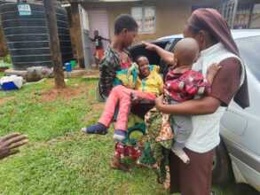 The rescued children being relocated to Nsambya