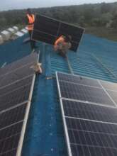 Installation of the solar panels