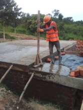 Finishing slabbing the ground floor