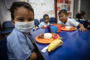 Students during lunch time