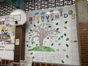 Beautiful welcome poster in the school area