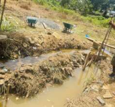 The beginning of the fence