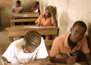 SECONDARY STUDENTS TAKING A TEST