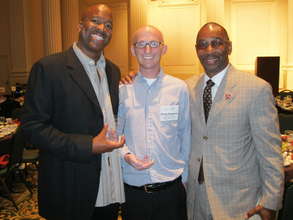 Ray, Danny and Blazers President Larry Miller