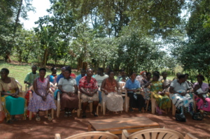 Farmers attending the stoves and biochar training