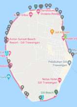Mapped survey of Gili Trawangan beach obstacles