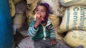 Child eating food