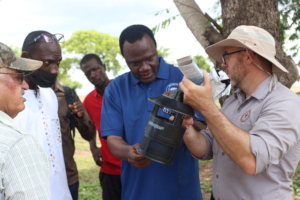 Dr. White teaching Mali team about Mosquito trap