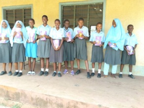 Reusable sanitary pads given to girls in need