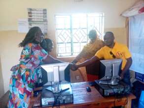 Handing over 2 Computers to Kitale Women's Prison