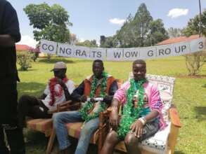 Our one female graduate Joyce