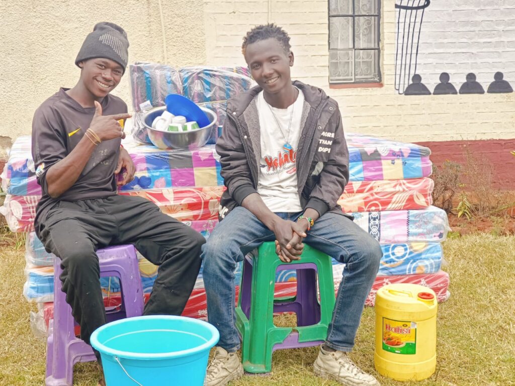 Boys about to move from the streets to their home