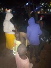 Sunday night porridge distribution