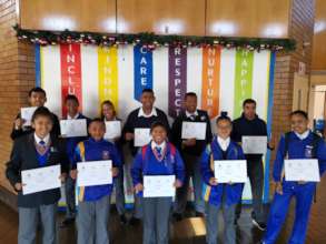 Participants receiving certificates