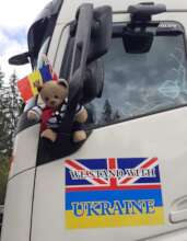 Loaded truck en route to Moldova
