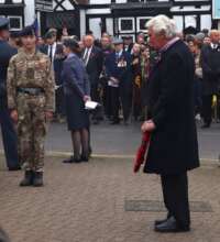 Laying our wreath at the Billericay war memorial