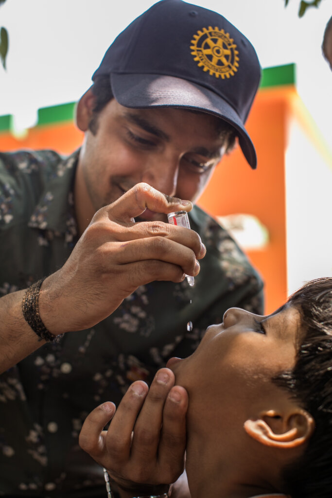 Polio Vaccination drop by drop