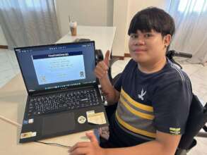 Mr Bee making progress in programming