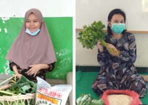 Organic vegetables donated to pregnant women