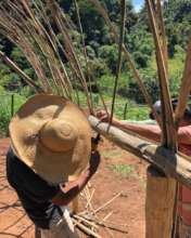 Building a nursery out of bamboo in Peru